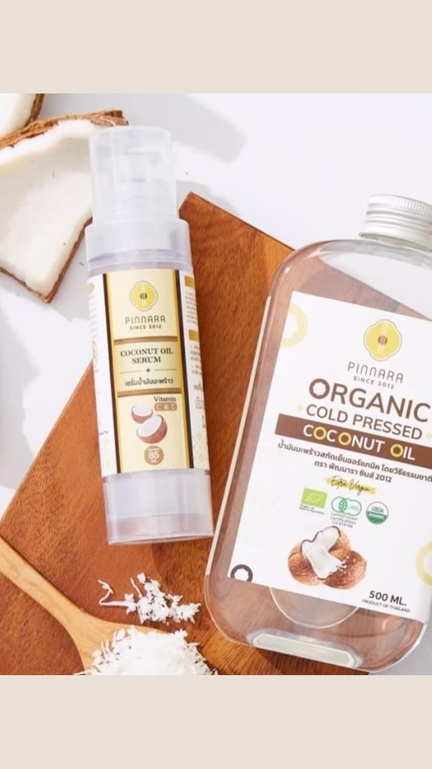 PINNARA Coconut Oil Serum with Vitamin C & E – For Face, Hands, Body & Hair (85ml) - Image 2