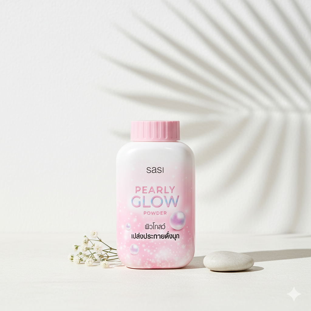 Sasi Pearly Glow Loose Powder – Pinky Glow Finish, Oil Control, Vitamin E & Tea Tree Oil (50g)